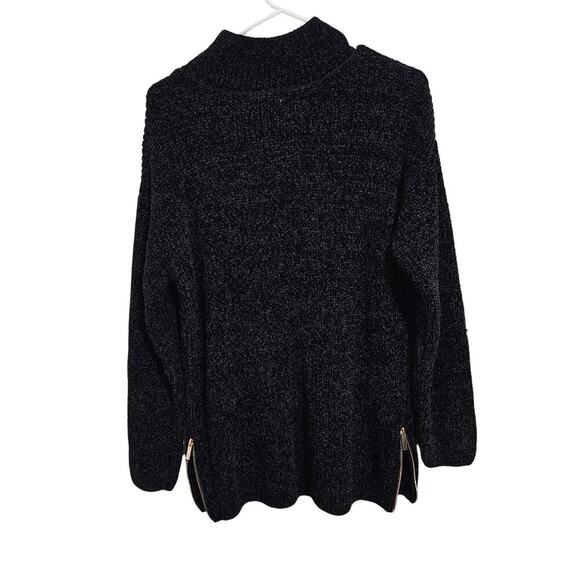 Cynthia Rowley High Neck Side Zip Super Soft Long Sweater. Size Large - Picture 2 of 6